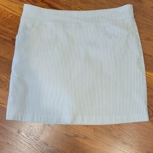 Mario Serrani Green and White Pencil Mini Skirt Casual